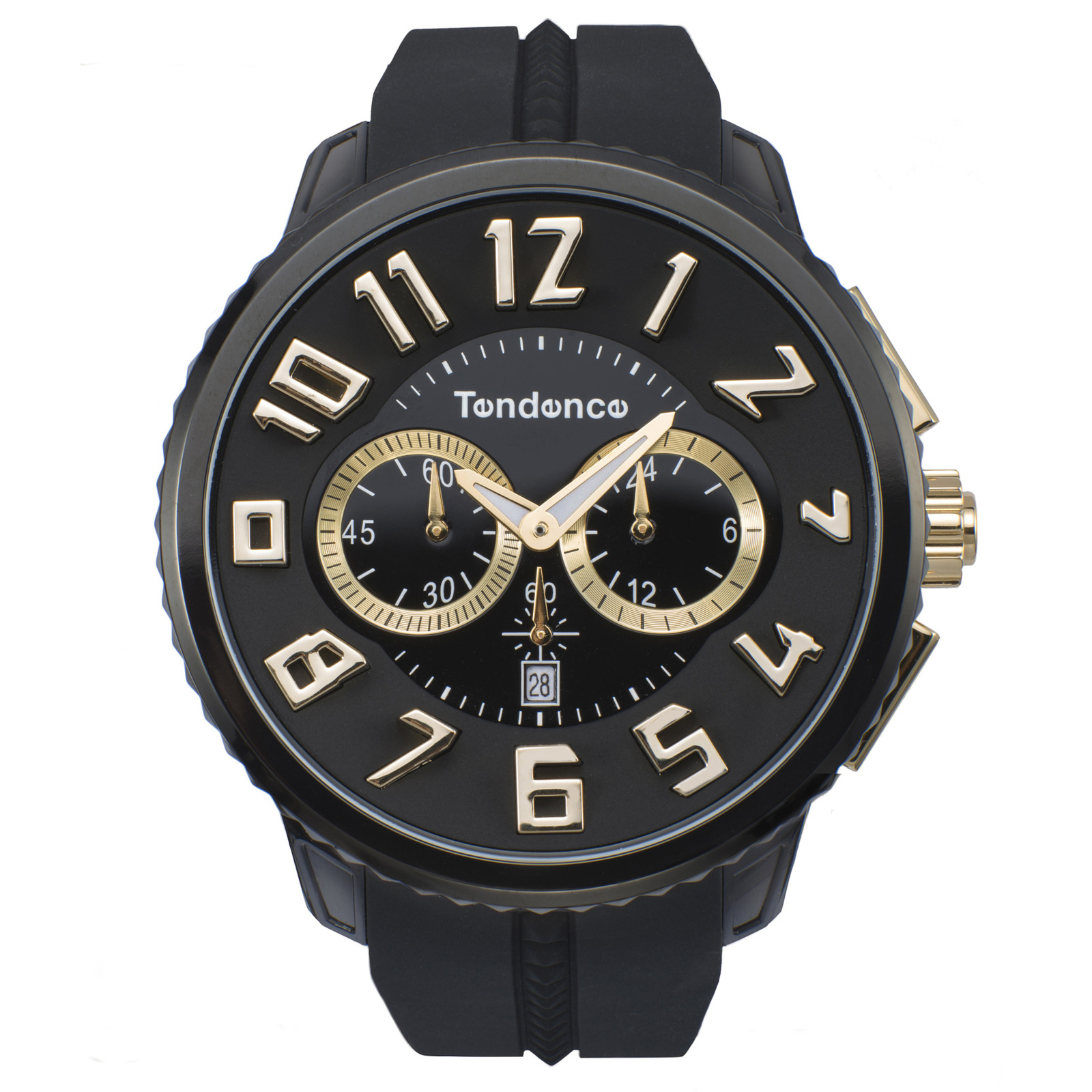 Tendence Watches Gulliver Round Chrono Black and Gold